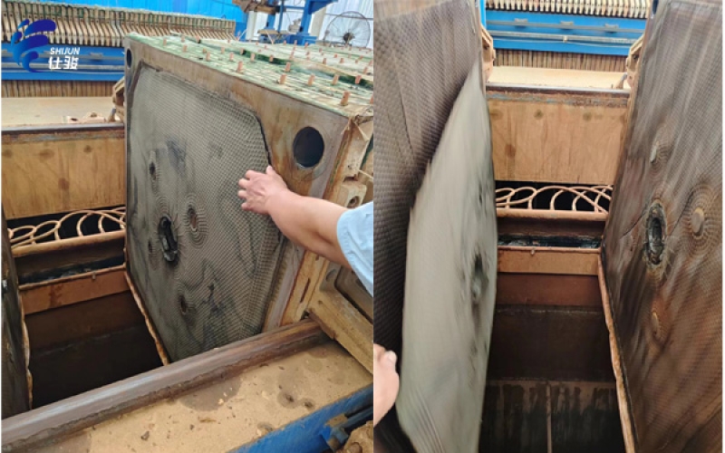 造紙廠污泥加入SJC-08 泥餅干燥飽滿